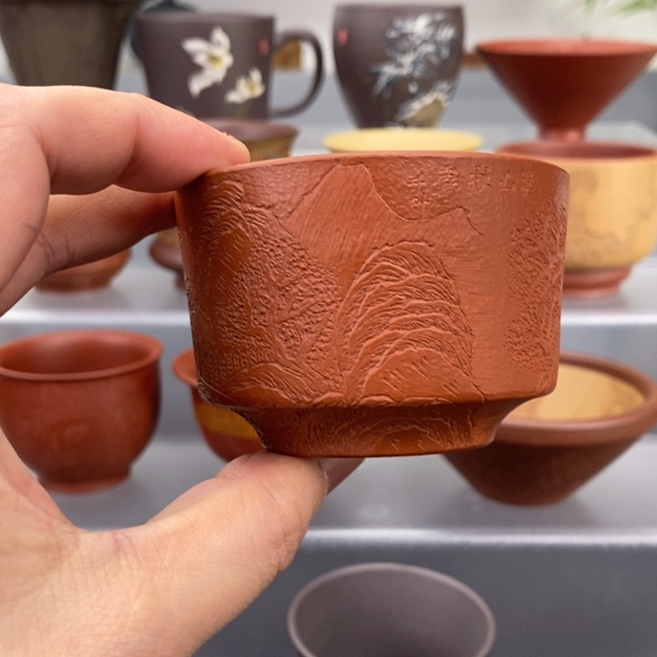 紫砂茶杯宜兴紫砂主人杯