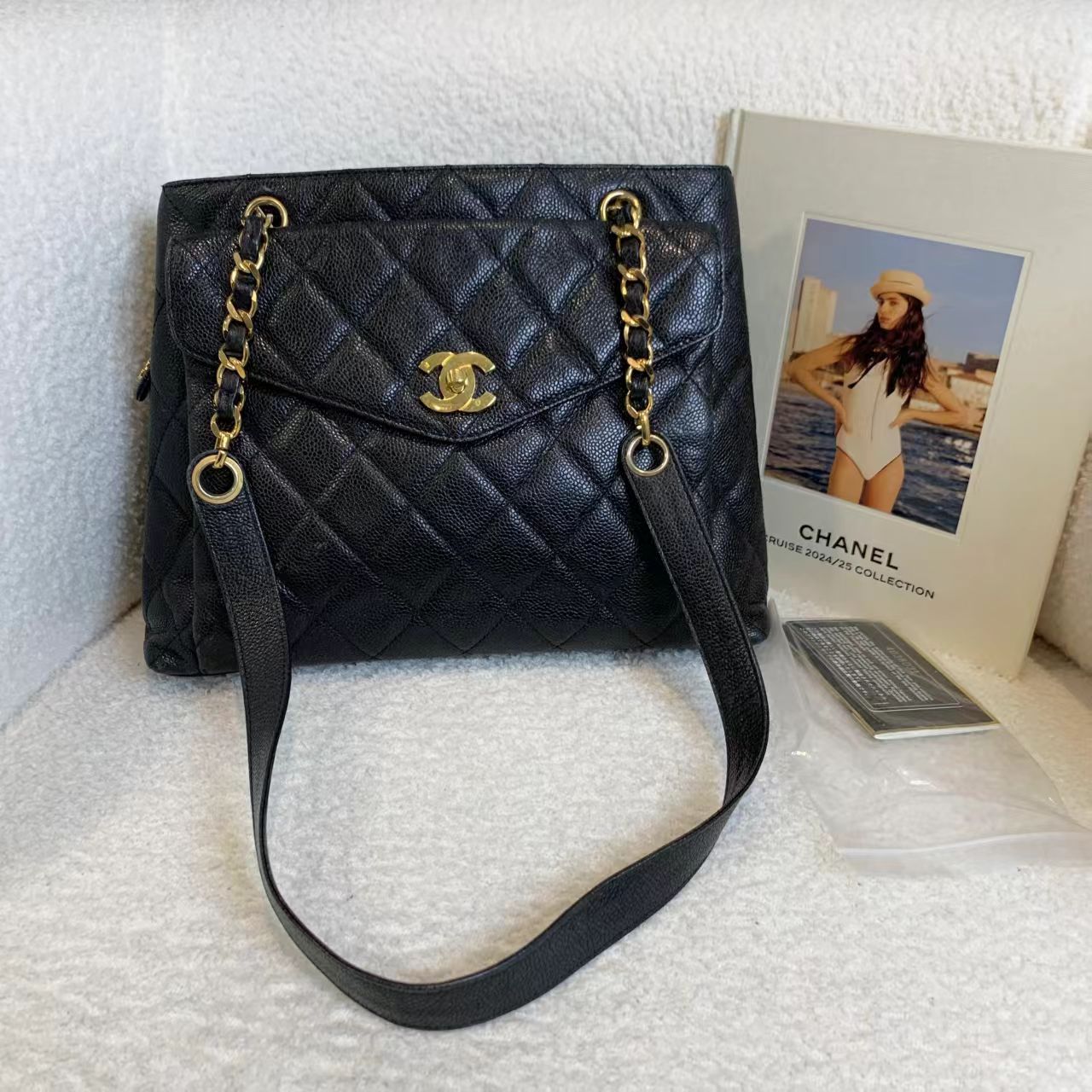 95新 Chanel/香奈儿 壹臻/黑金牛中古奶粉包 4开 39864594