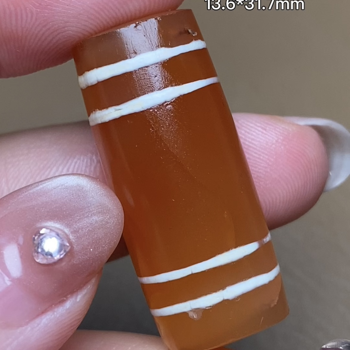 红玉髓线珠 千年古珠 有细节视频找客服