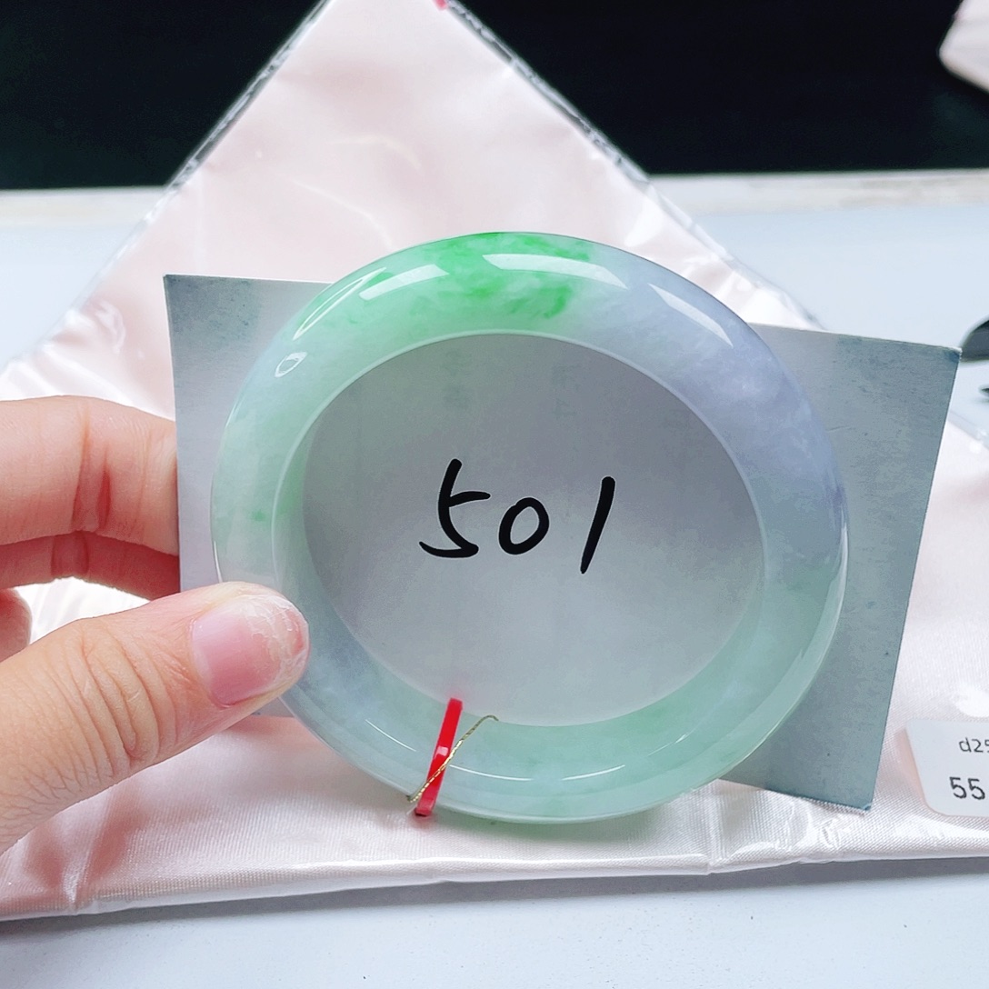 翡翠未镶嵌手镯55+正圈