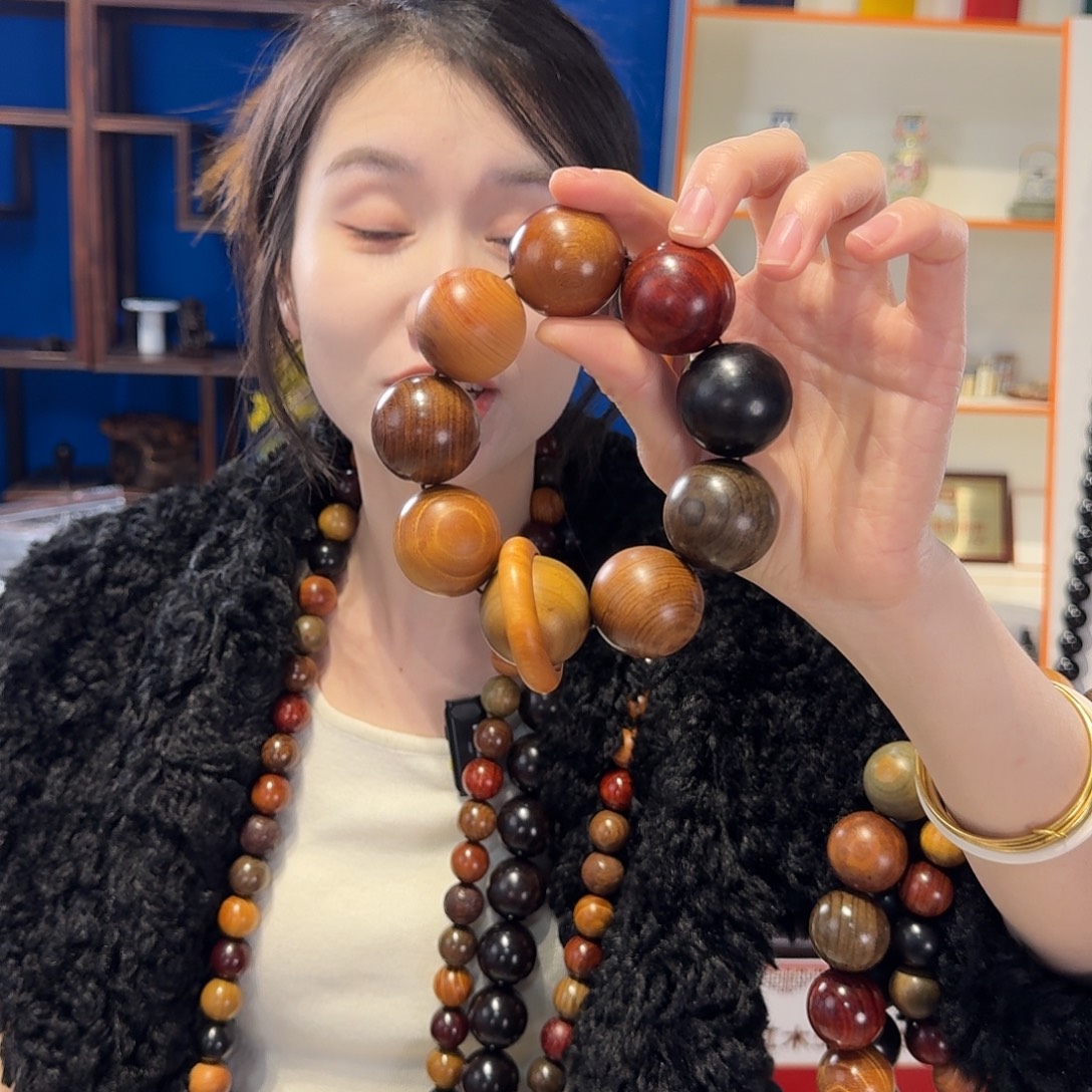 楠木（金丝楠）手串/手链3.0多宝珠单圈跑环