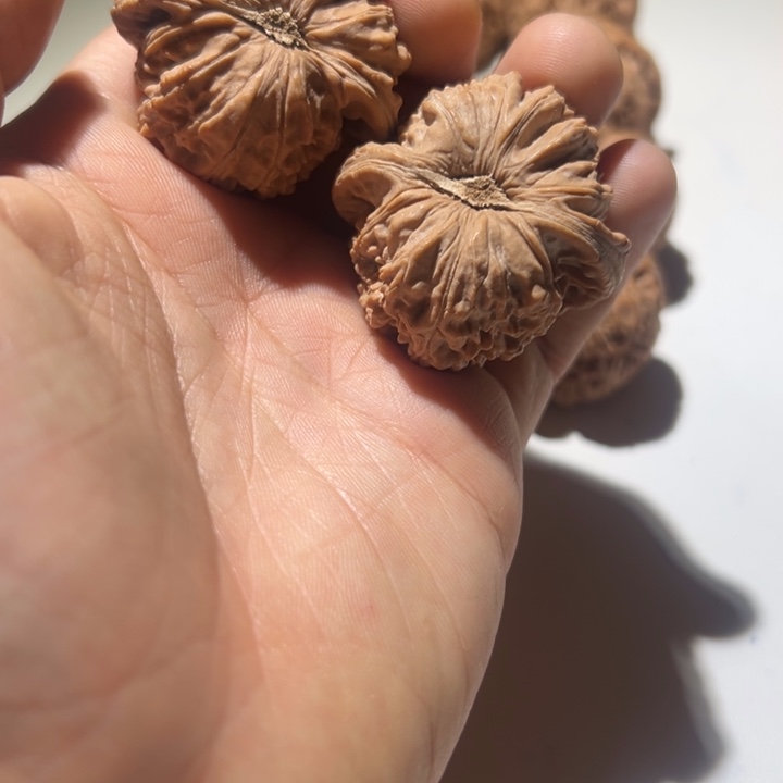 我***啊文玩核桃把件闷白