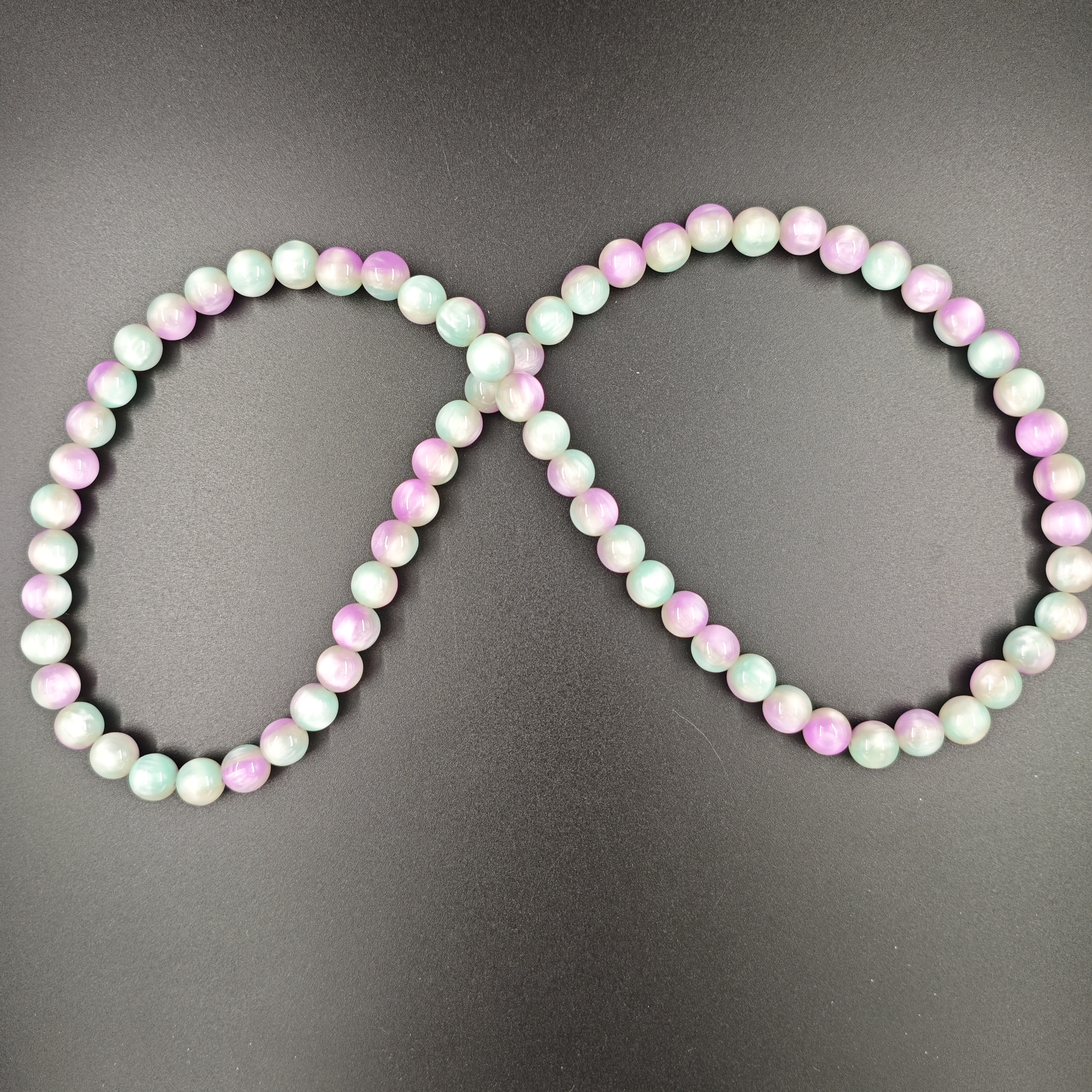  G067潮流经典气质百搭幻彩色树脂手链手串