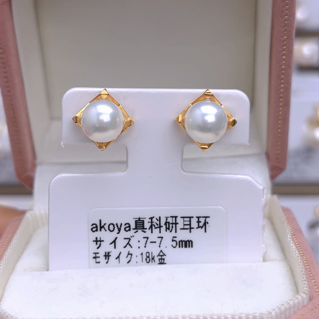 海水珍珠耳饰18K金镶嵌