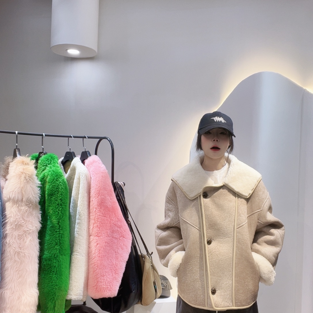 真皮皮毛一体外套218-3470