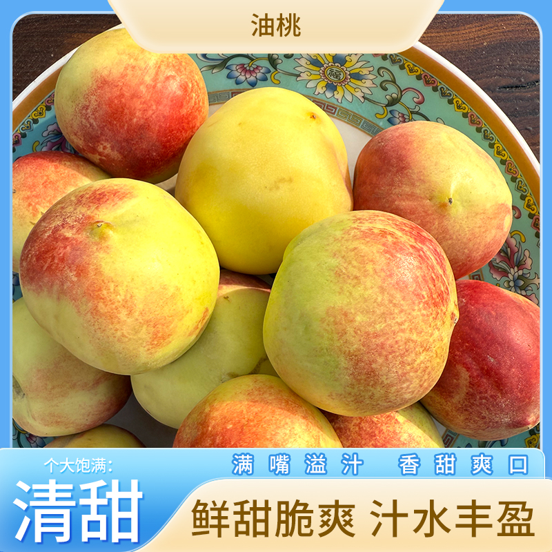 新疆阿克苏直发 新鲜现摘脆甜多汁油桃应季水果