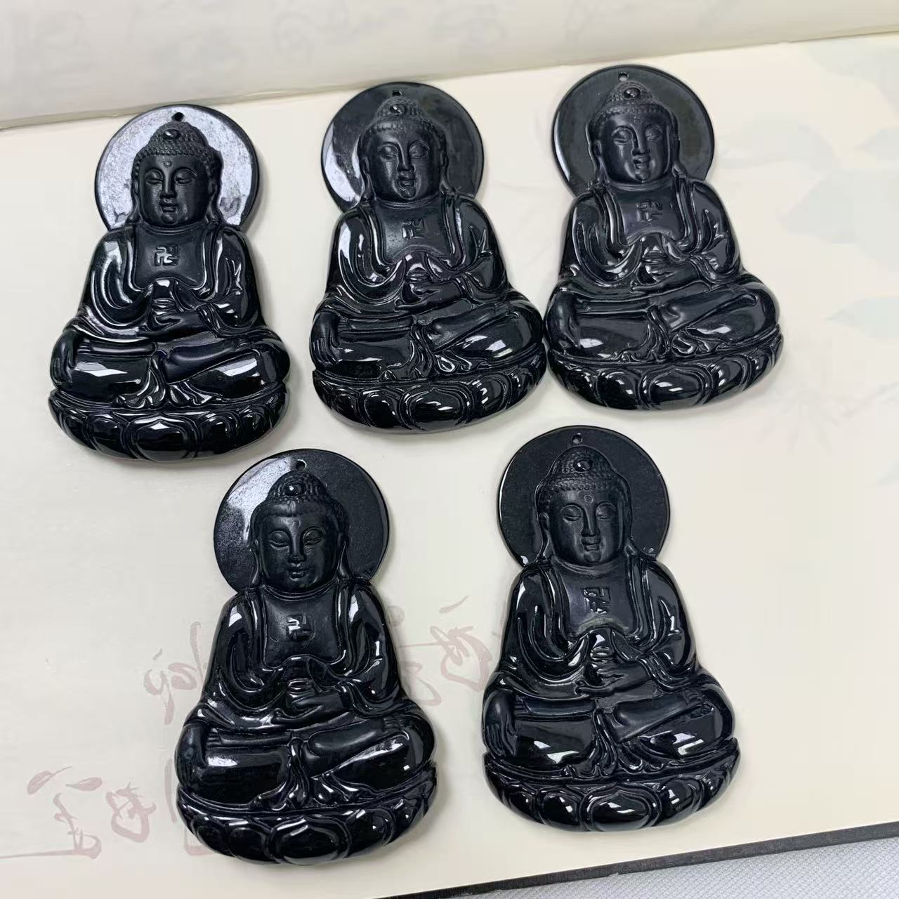 缅甸天然A货翡翠墨翠大日如来羊猴观音挂生肖守护神多样性发其一