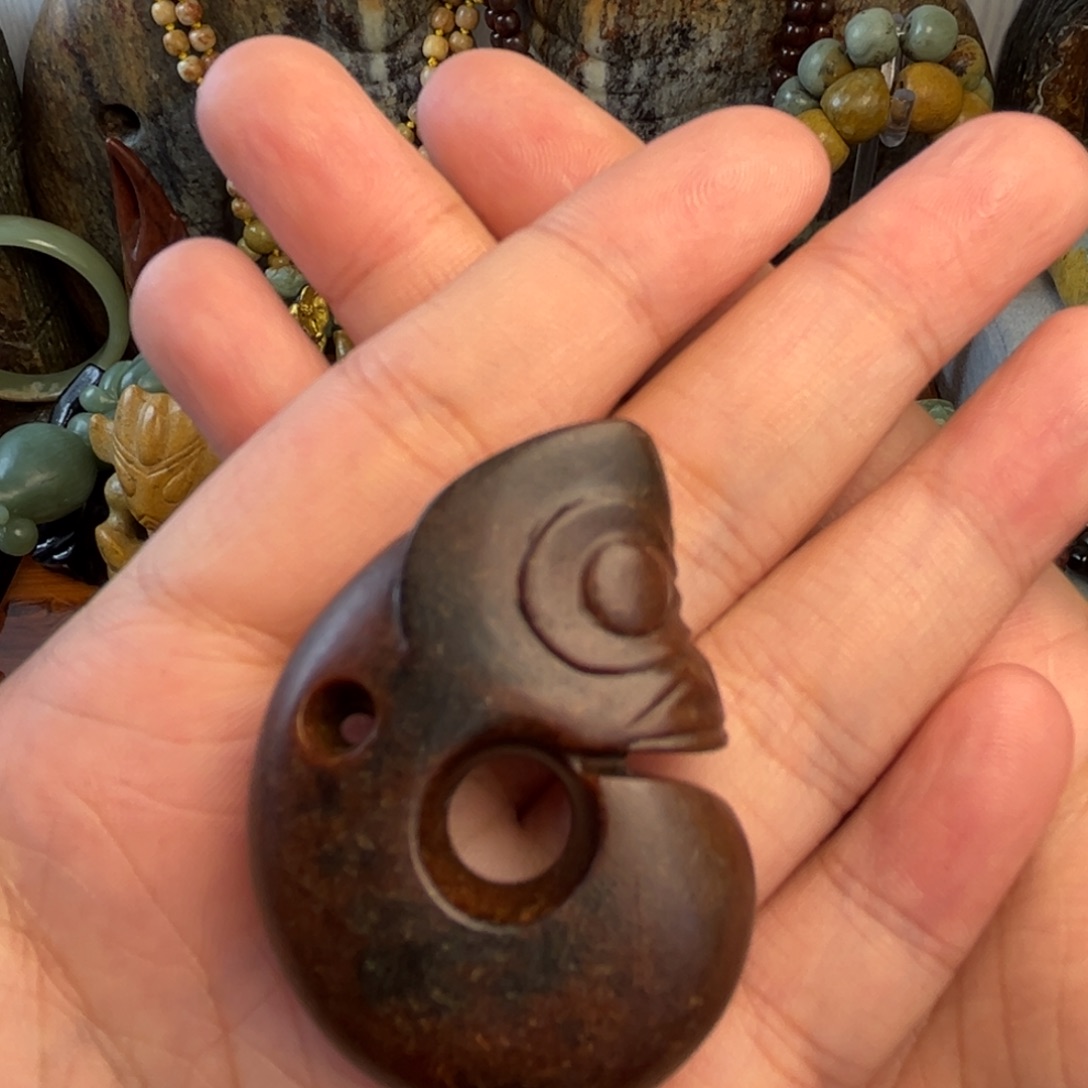 岫岩河磨玉（透闪石质玉）吊坠(不含链)未镶嵌大*