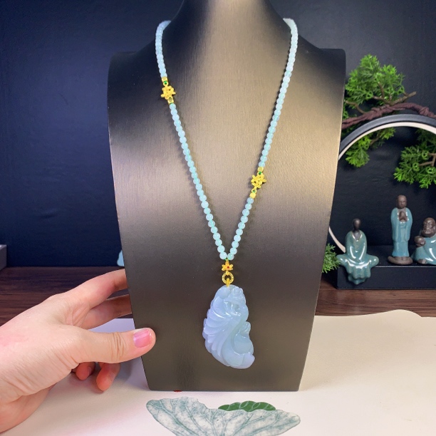 纯天然缅甸翡翠A货凤凰吊坠项链新中式国风原创特色设计款送链子