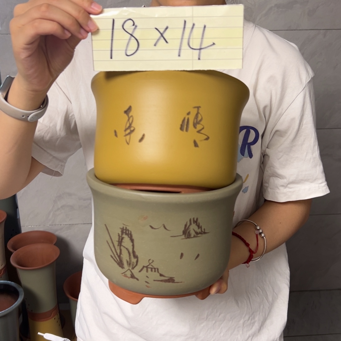 宜兴川阁紫砂花盆