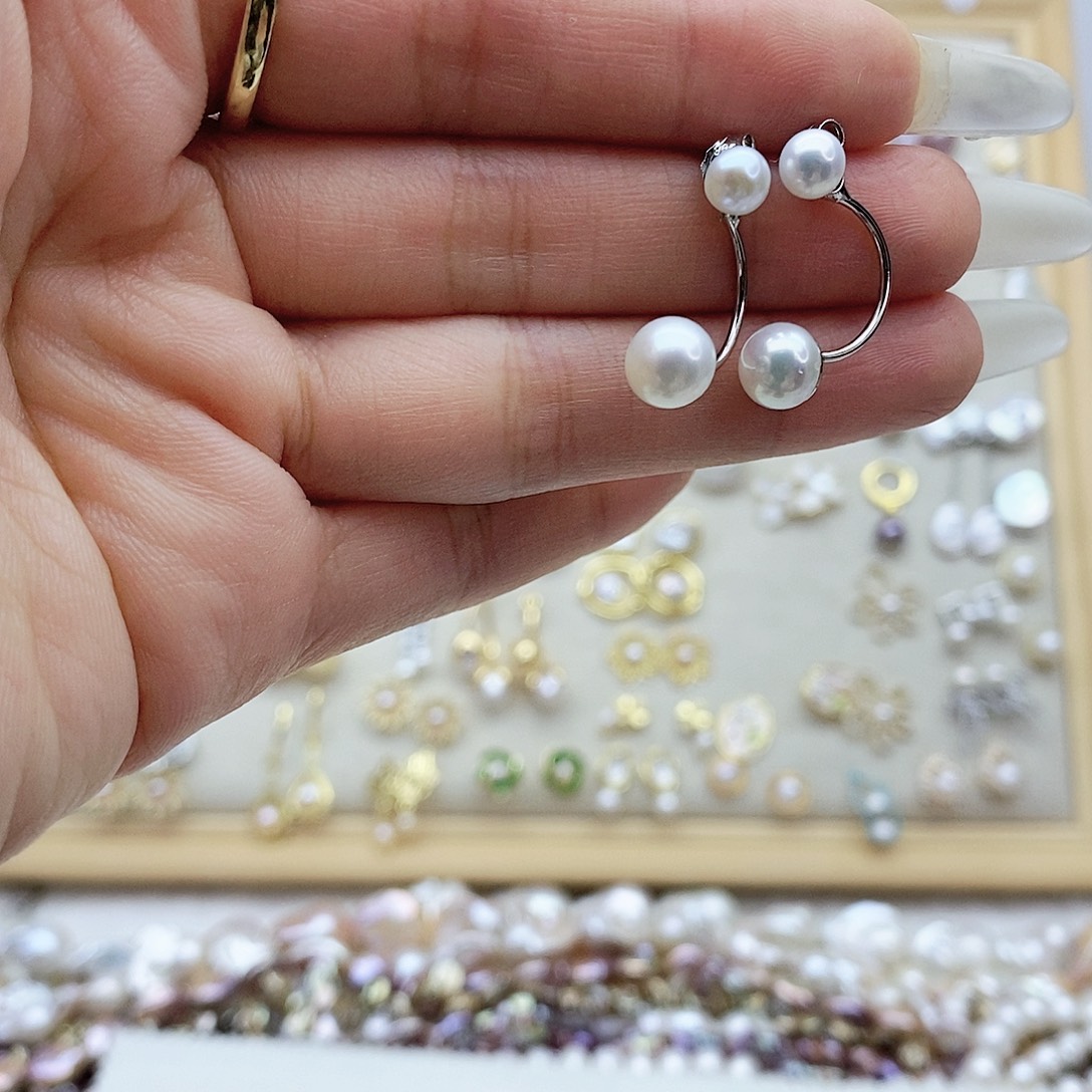 淡水珍珠耳饰未镶嵌