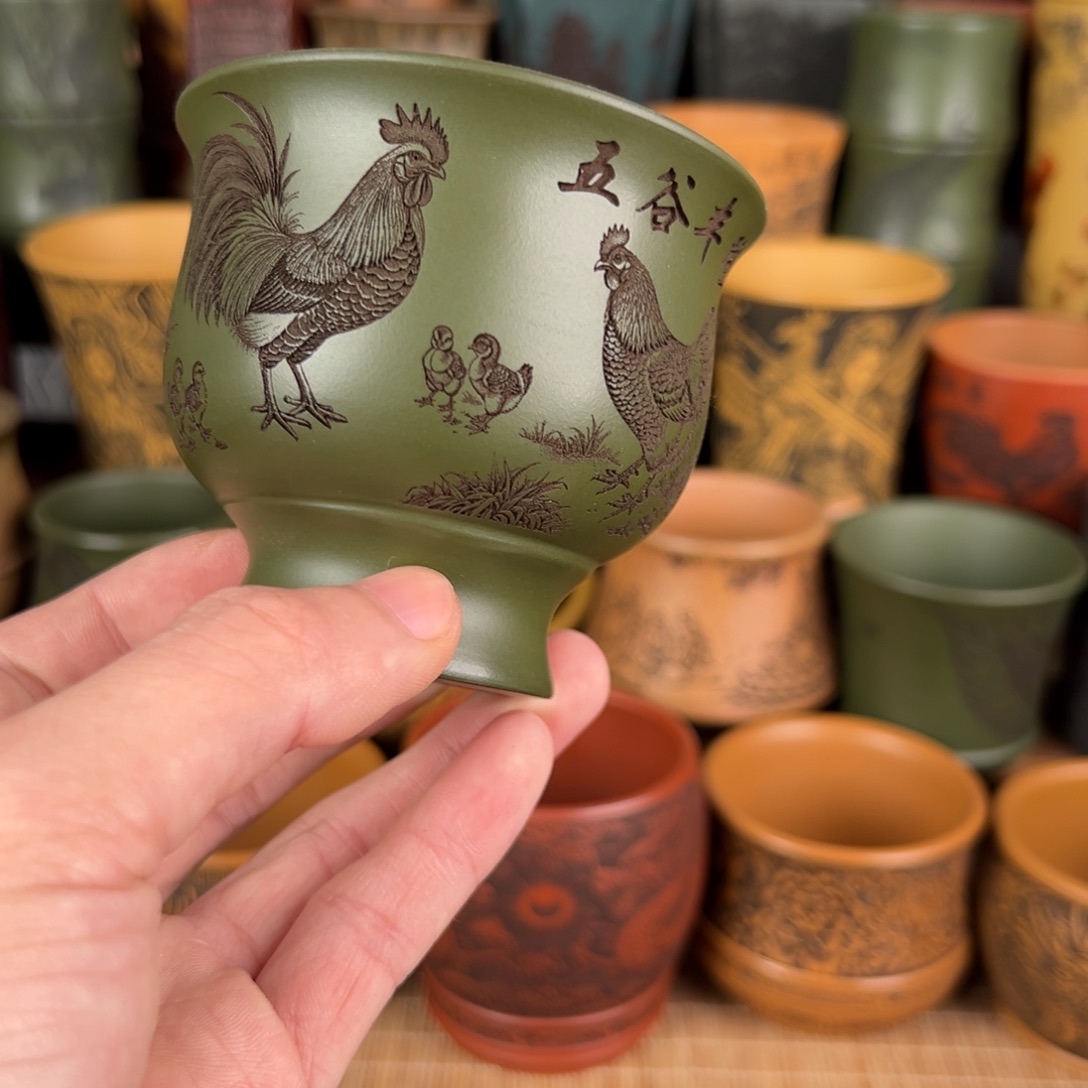 茶杯紫砂宜兴原矿紫砂杯