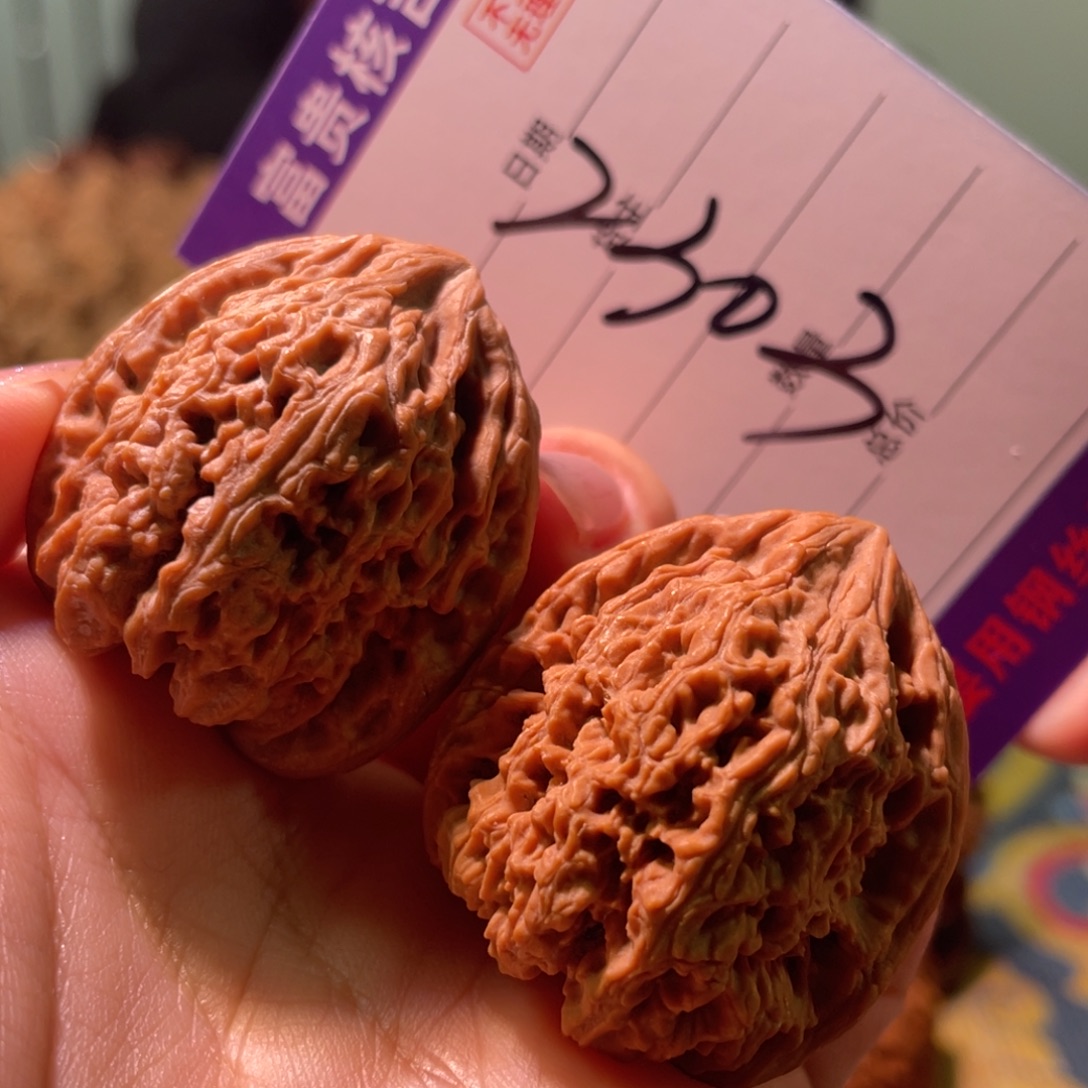 核桃把件35不是色差是反碱涿鹿南将石高尖