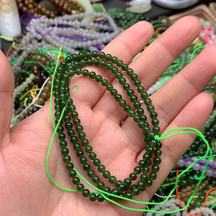 和田玉未镶嵌手链64