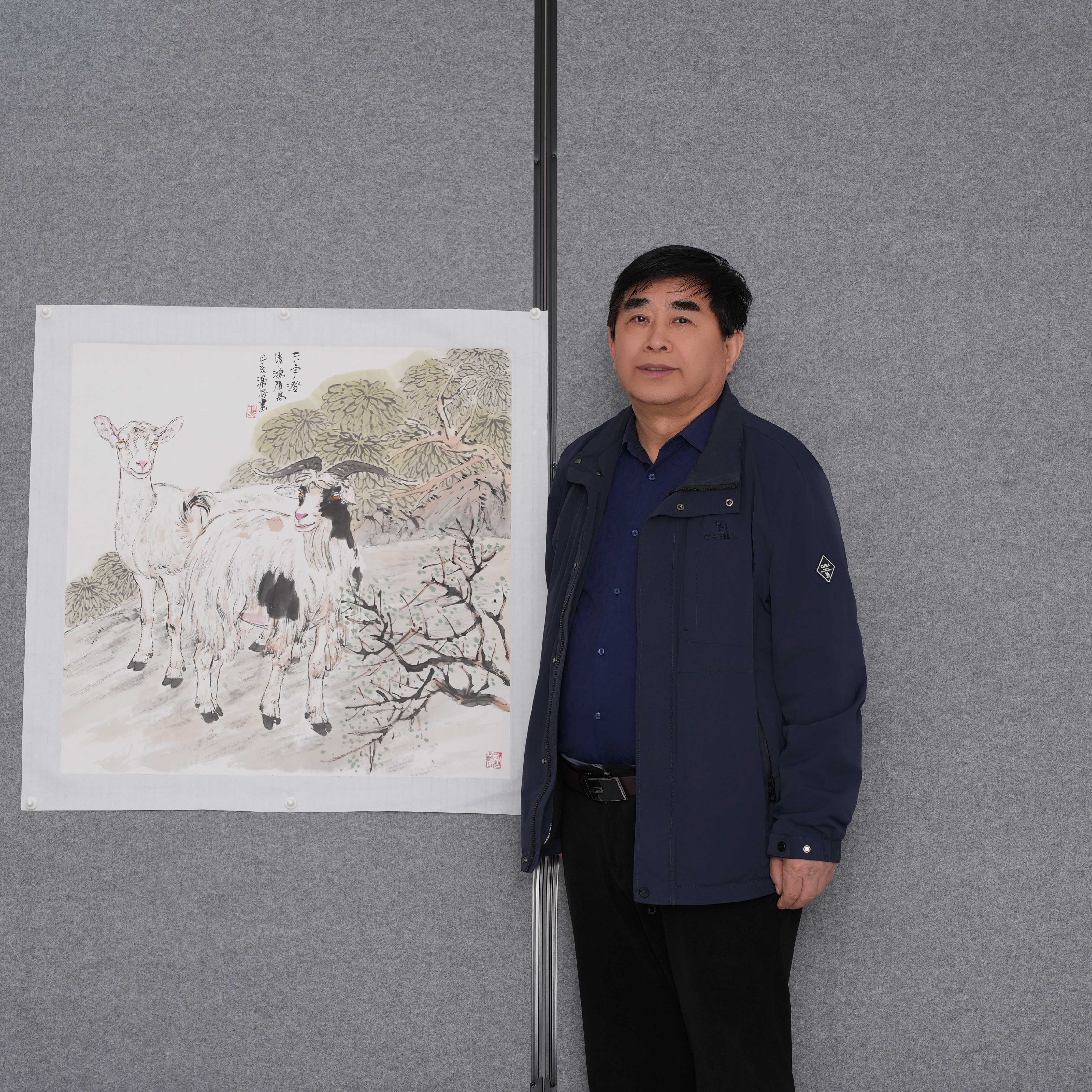 100金涌焱【中美协老师】 方羊4平尺 国画