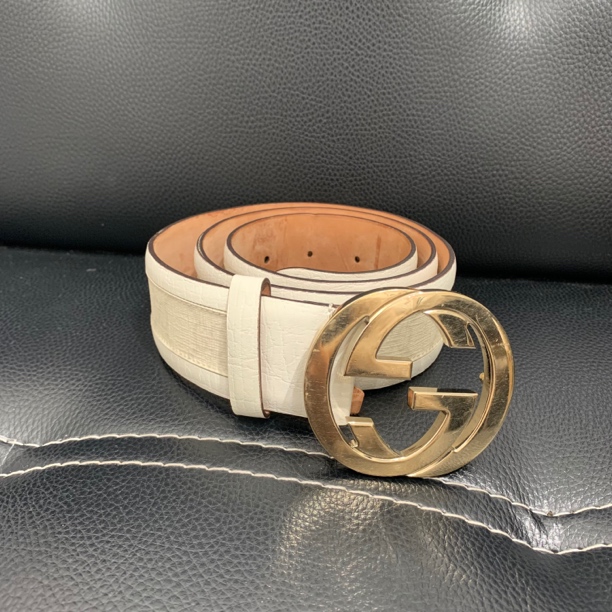 95新 GUCCI/古驰 Gucci白色腰带