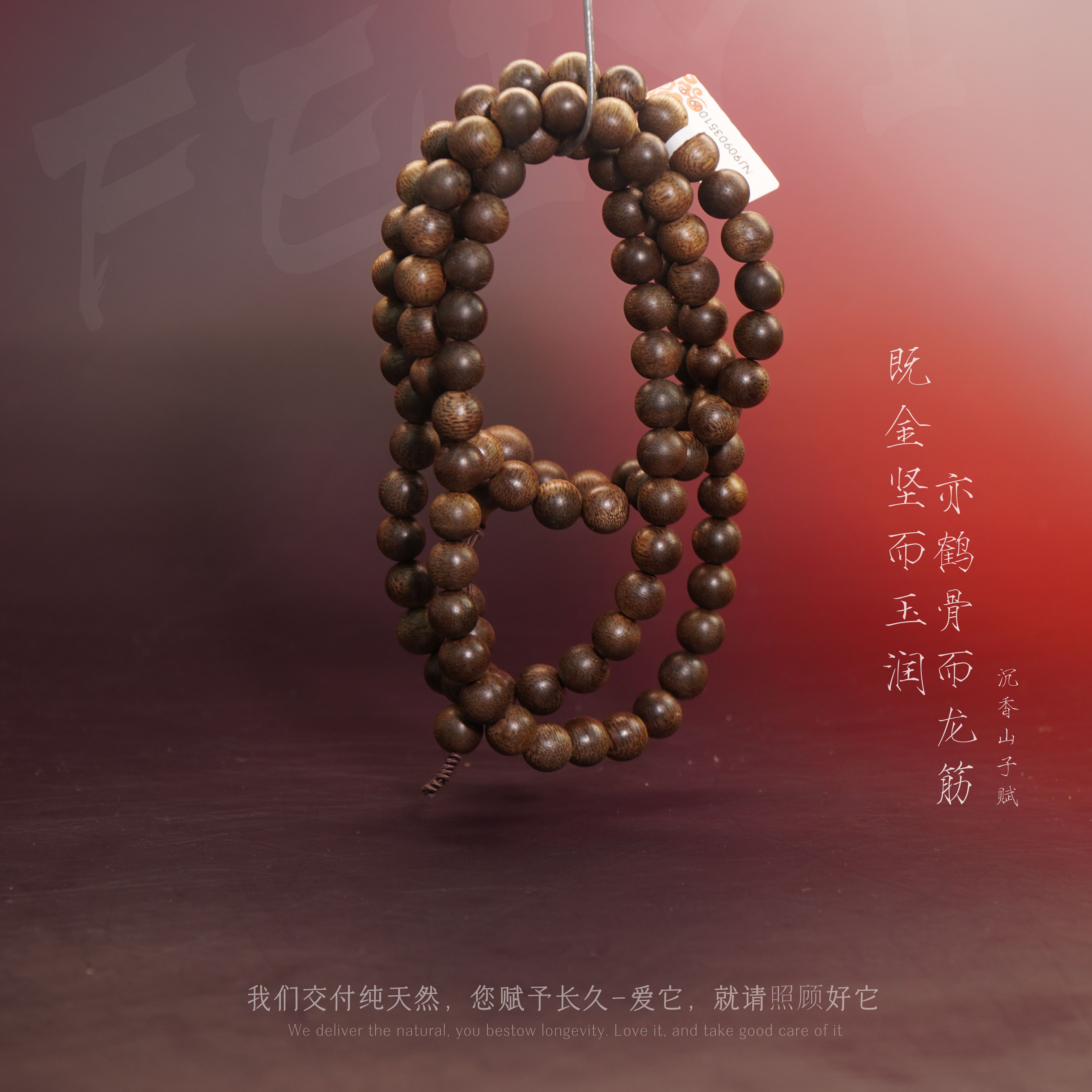 F47沉香【越南惠安绿奇楠虫漏多圈】8.5mm-31.2g-NJ9090351009-9