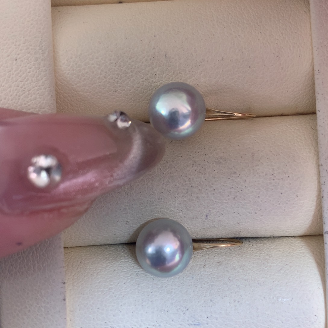 海水珍珠耳饰18K金镶嵌