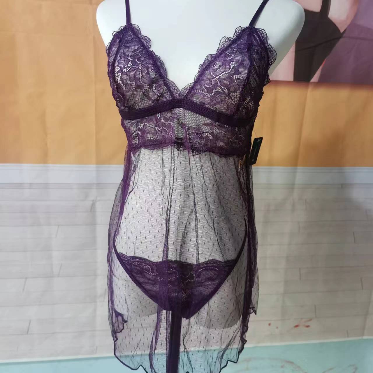 睡衣蕾丝瑜伽时尚美背性感女士连体诱惑夏季露背法式