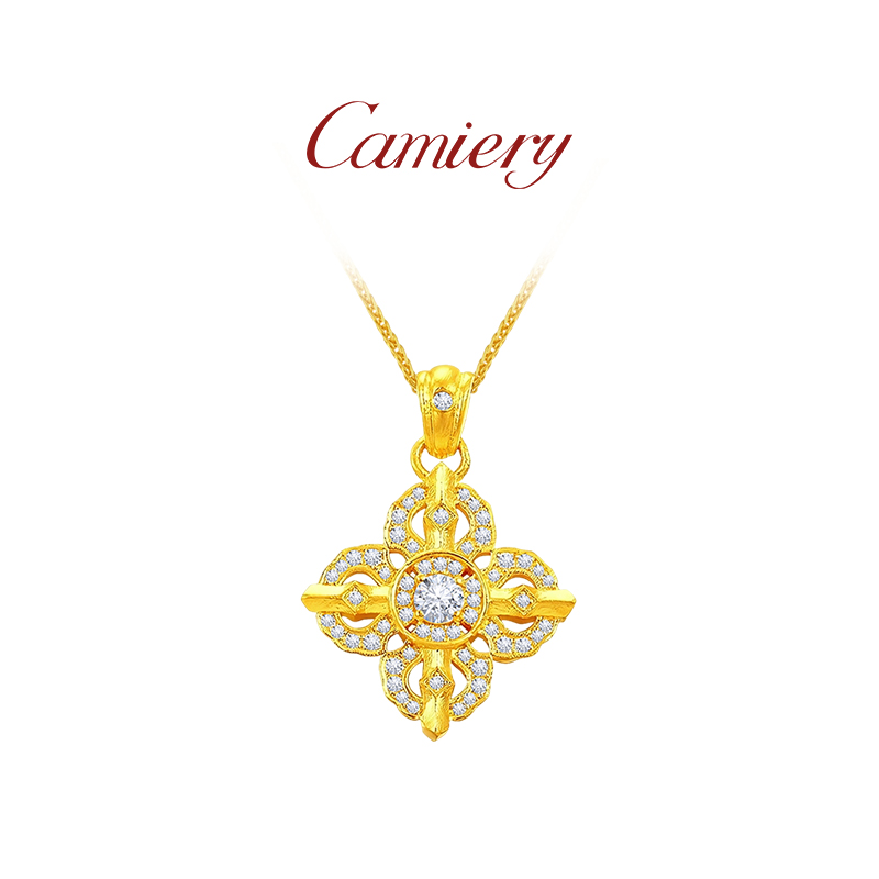 CAMIERY/卡美瑞新中式十字金刚杵项链百搭经典时尚
