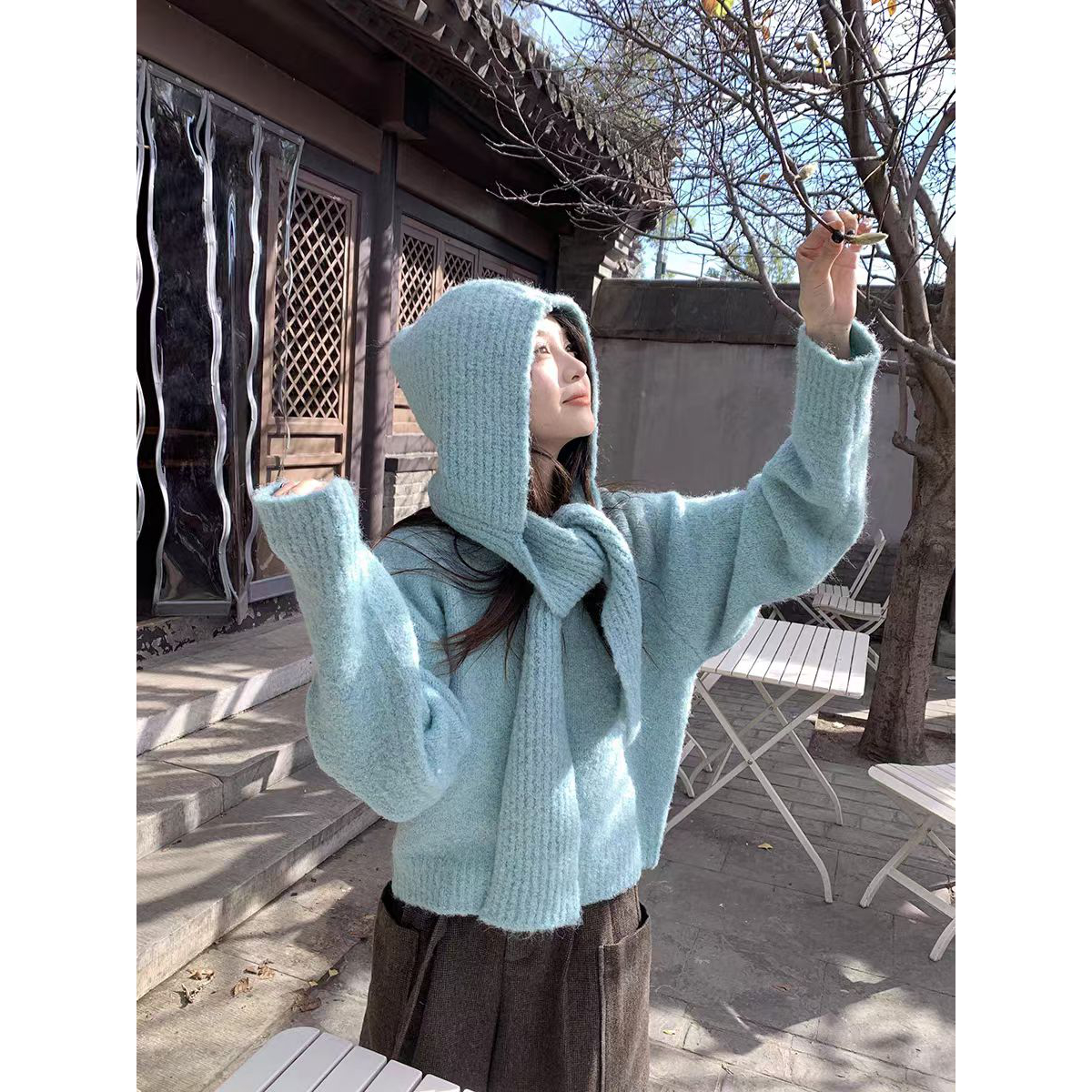 清爽净色减龄软糯套头毛衣女秋冬氛围感气质奶呼呼针织衫