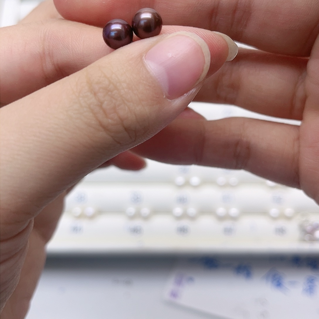 淡水珍珠耳饰银S925镶嵌幸****子