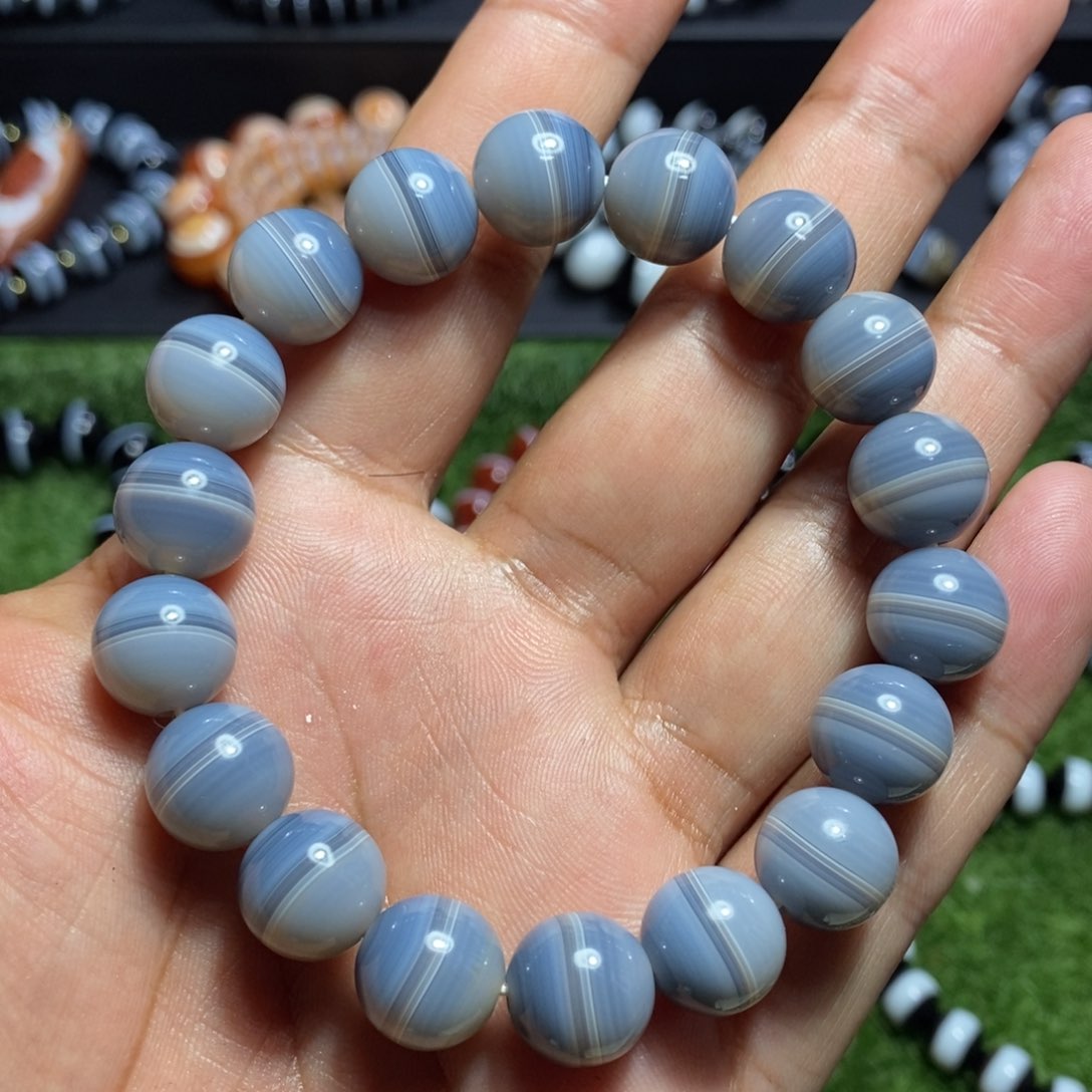 玛瑙/玉髓一线药师玛瑙手串未镶嵌12