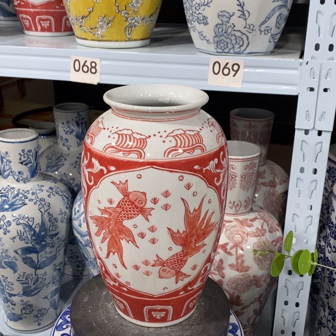 【闪购商品】摆件年年有鱼萝卜瓶摆件