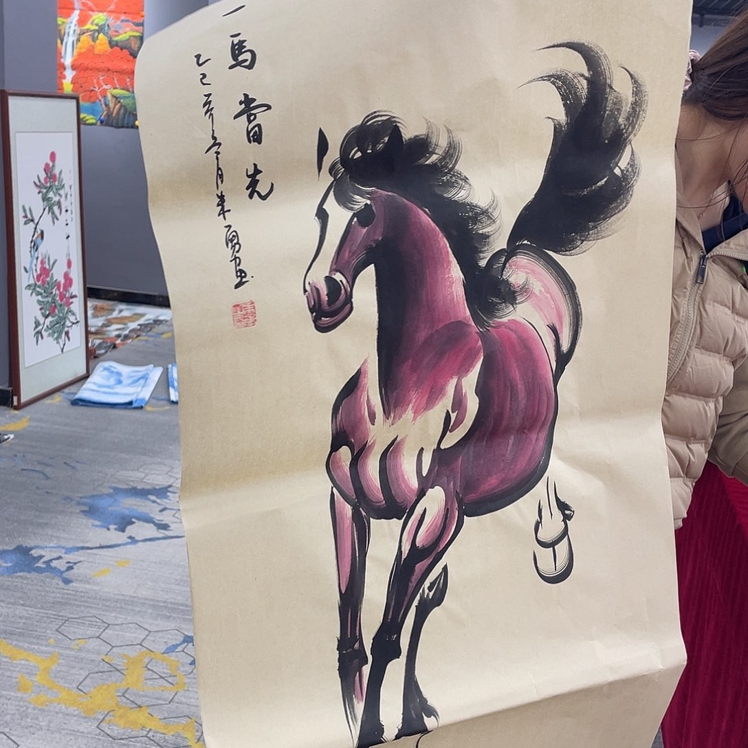 真人名画手工手绘