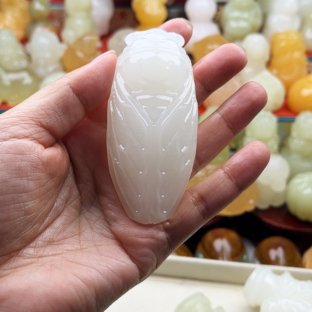 大***牛石材金蝉手把材料