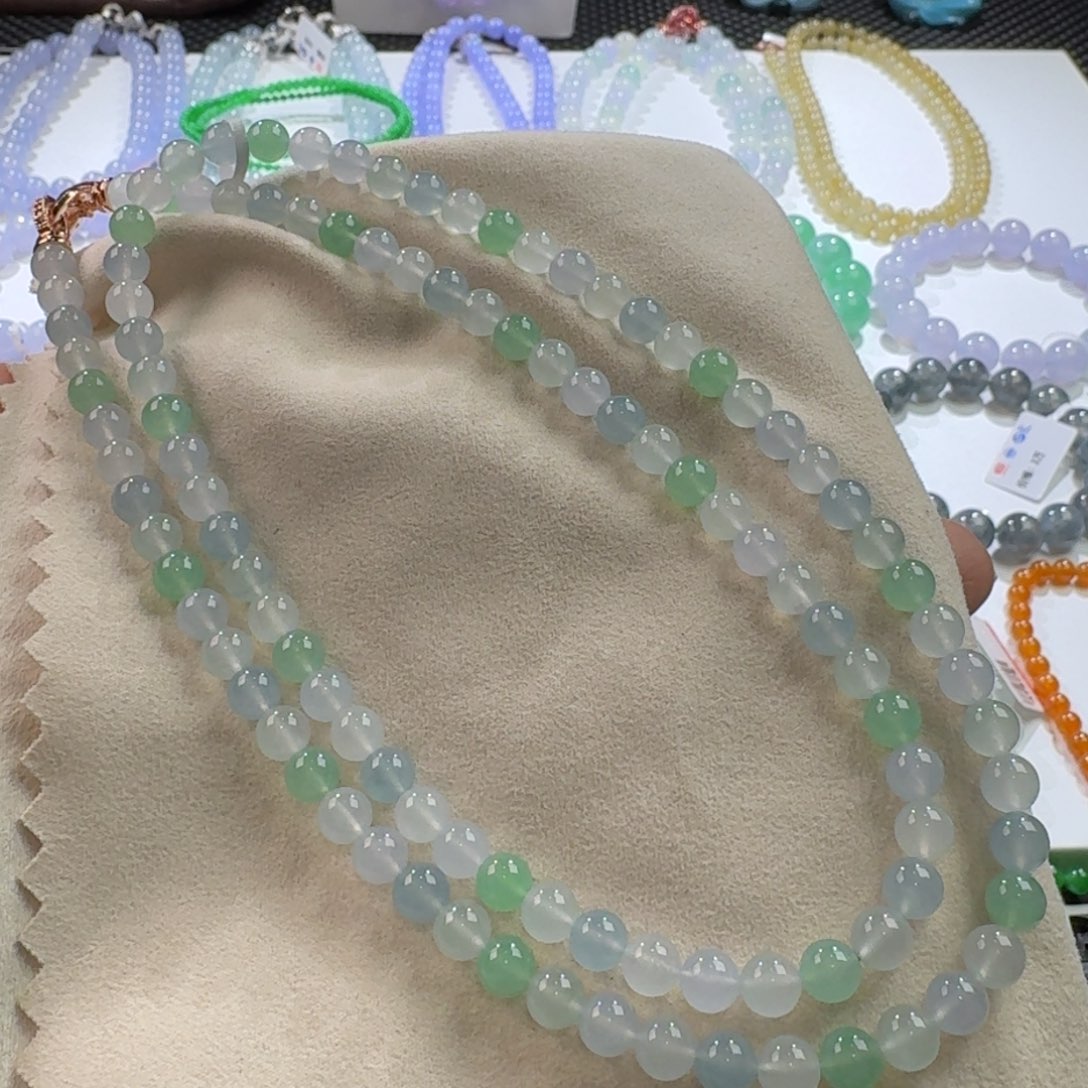 翡翠手链未镶嵌冰胶幻彩卡6力推性价比超高！