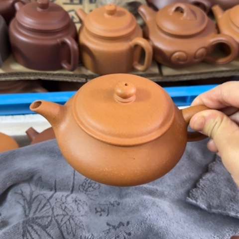 紫砂茶壶黄降坡泥220cc