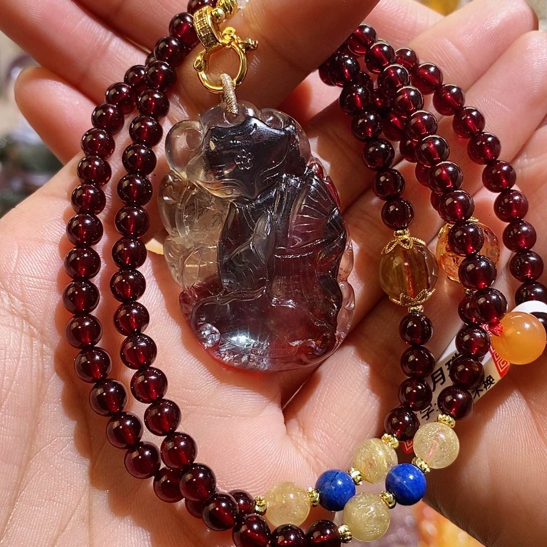 水晶颈饰未镶嵌萌*子水晶