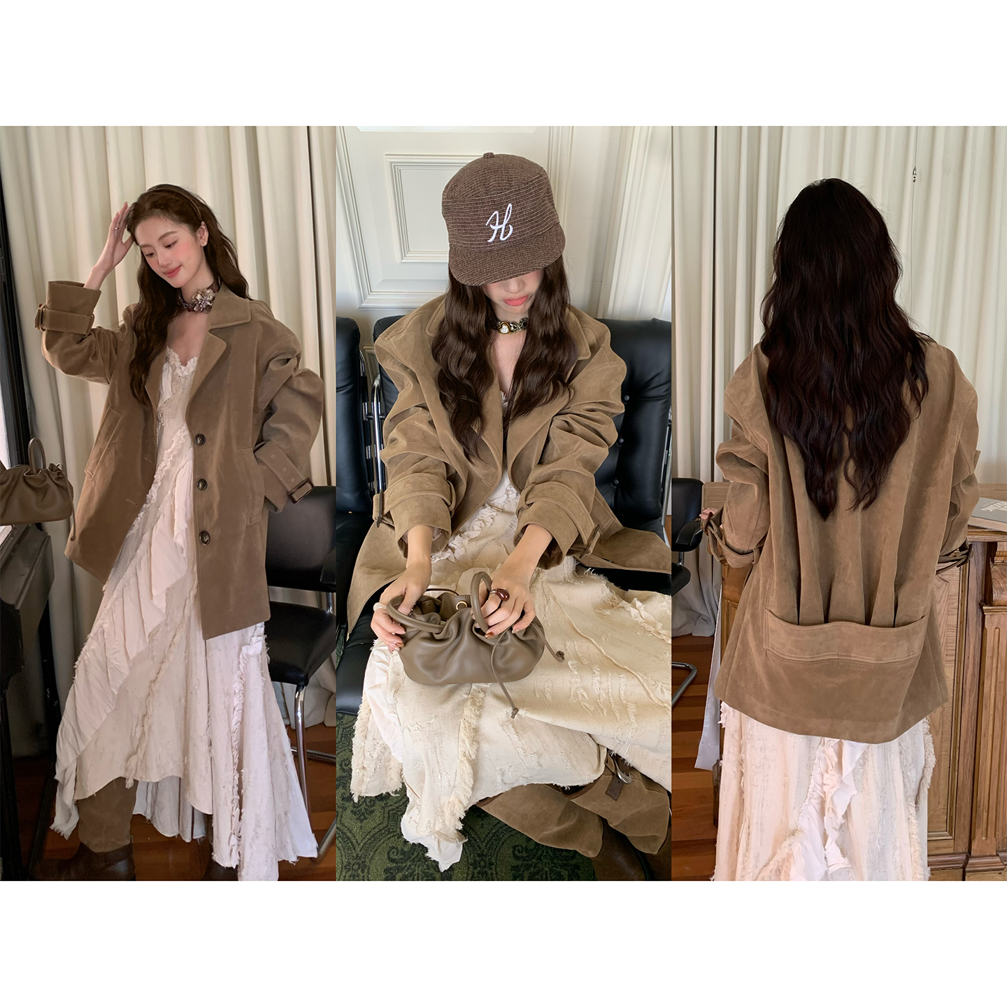 soolrok 松未韵一 柏林松塔  中古私服麂皮外套