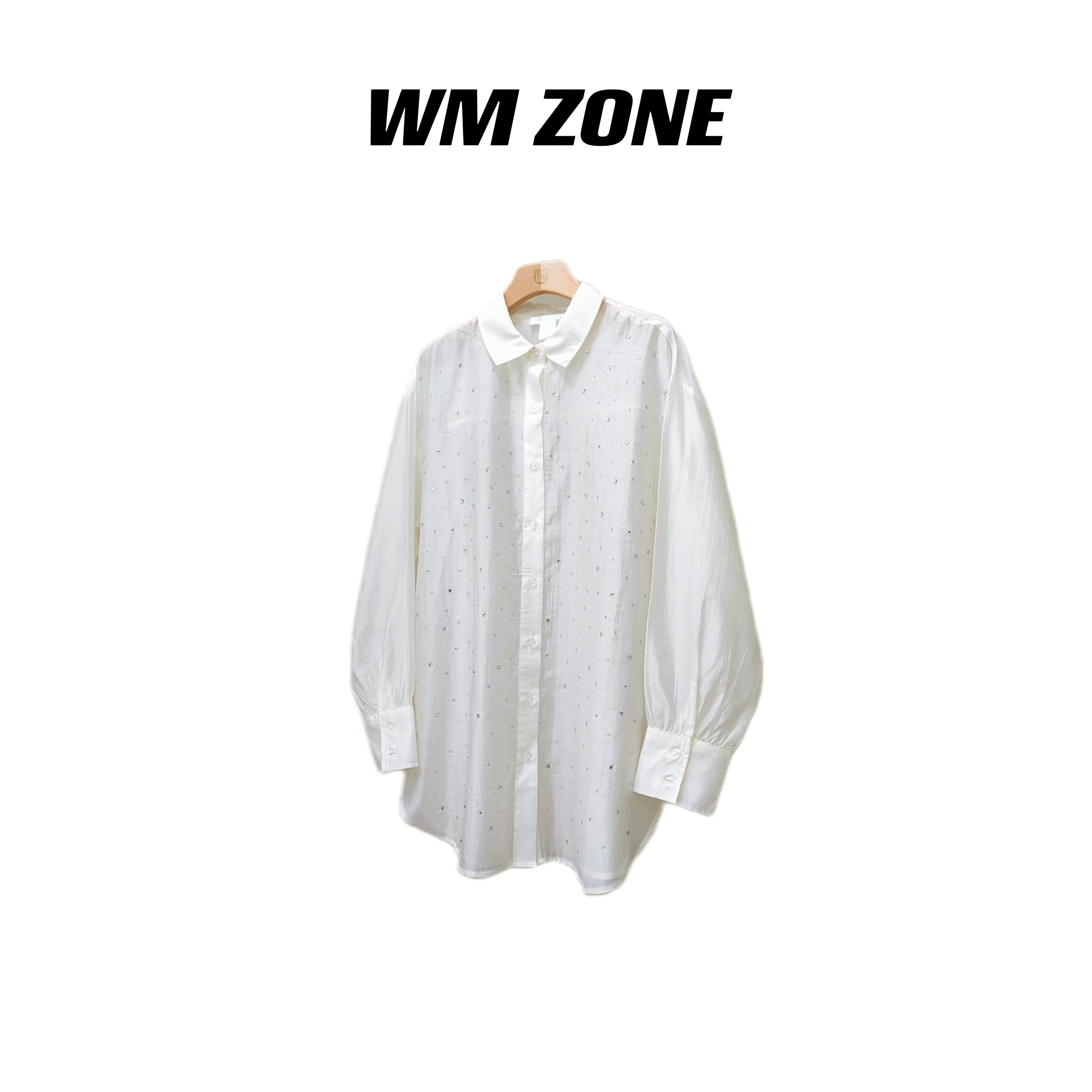 虎儿 4-2090 烫钻休闲长袖衬衫