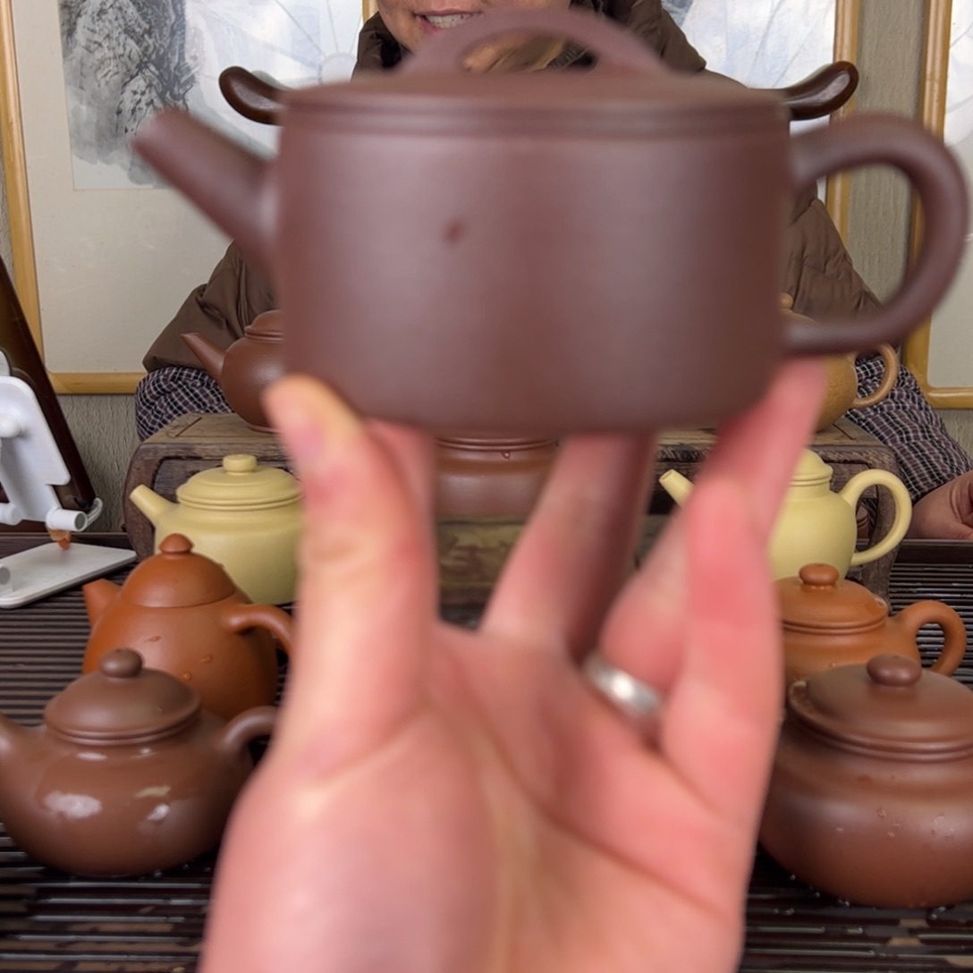 紫砂茶壶真*全手工汉瓦龙血砂220c