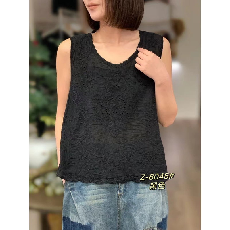 沈掌柜精选（再见时光）复古背心上衣时尚国风精工刺绣休闲