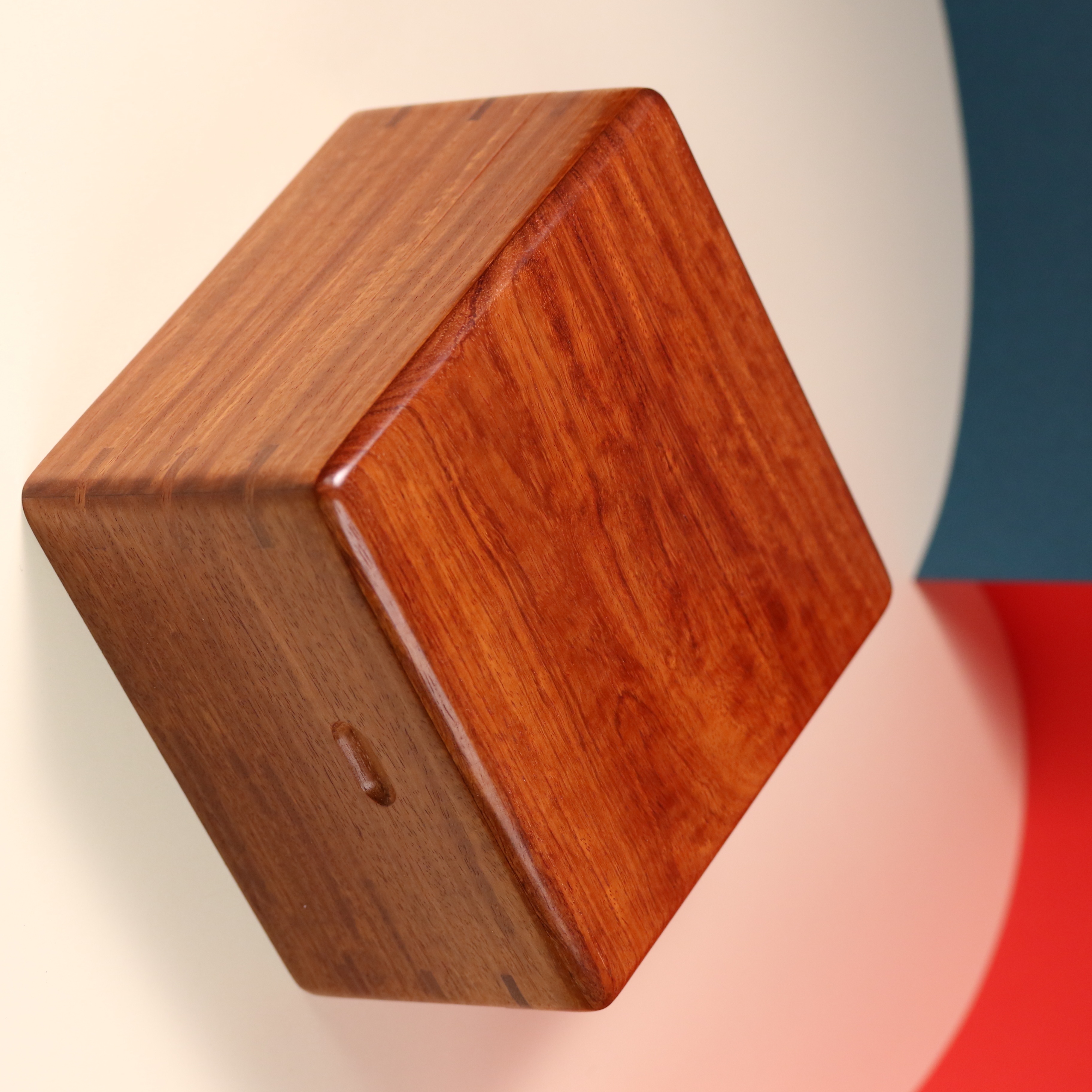 首饰盒/箱 缅甸花梨独板榫卯素面实木首饰盒（天然纹理多样性发货）