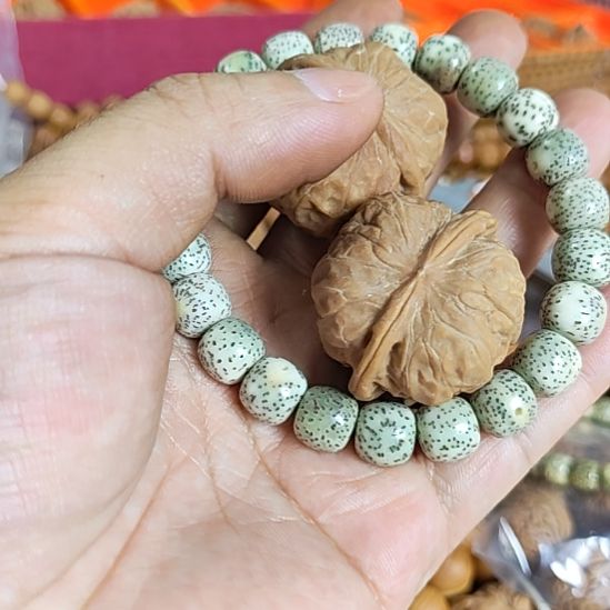 把件文玩核桃绿串+赠品35瑕疵达摩～新手福利