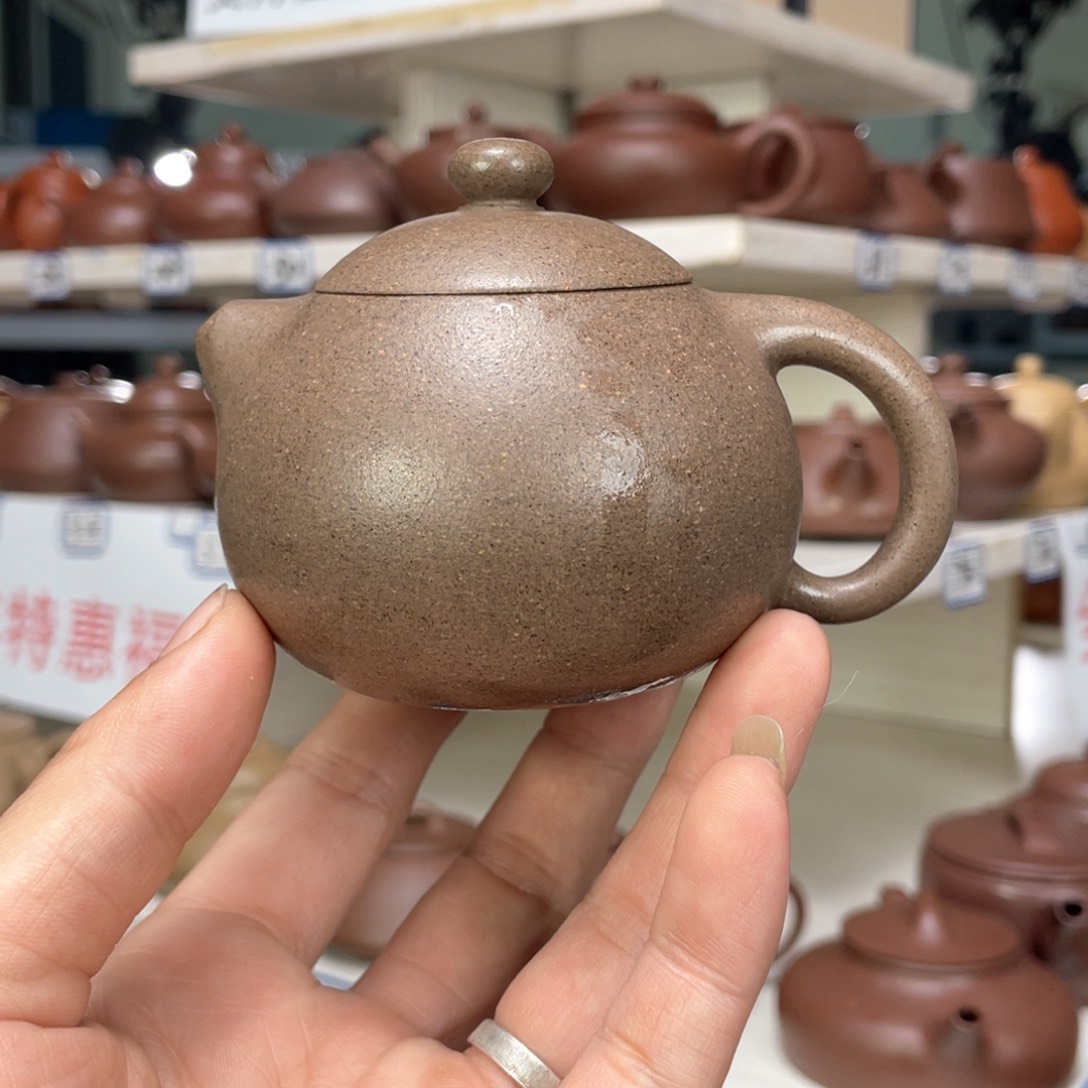 紫砂茶壶啊*0青灰段全手工170毫升