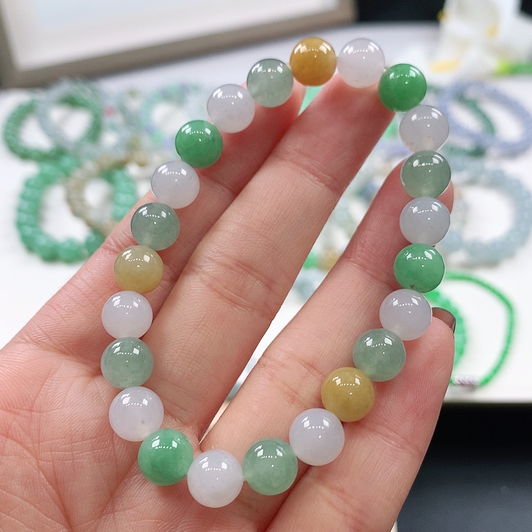 翡翠未镶嵌手链8mm