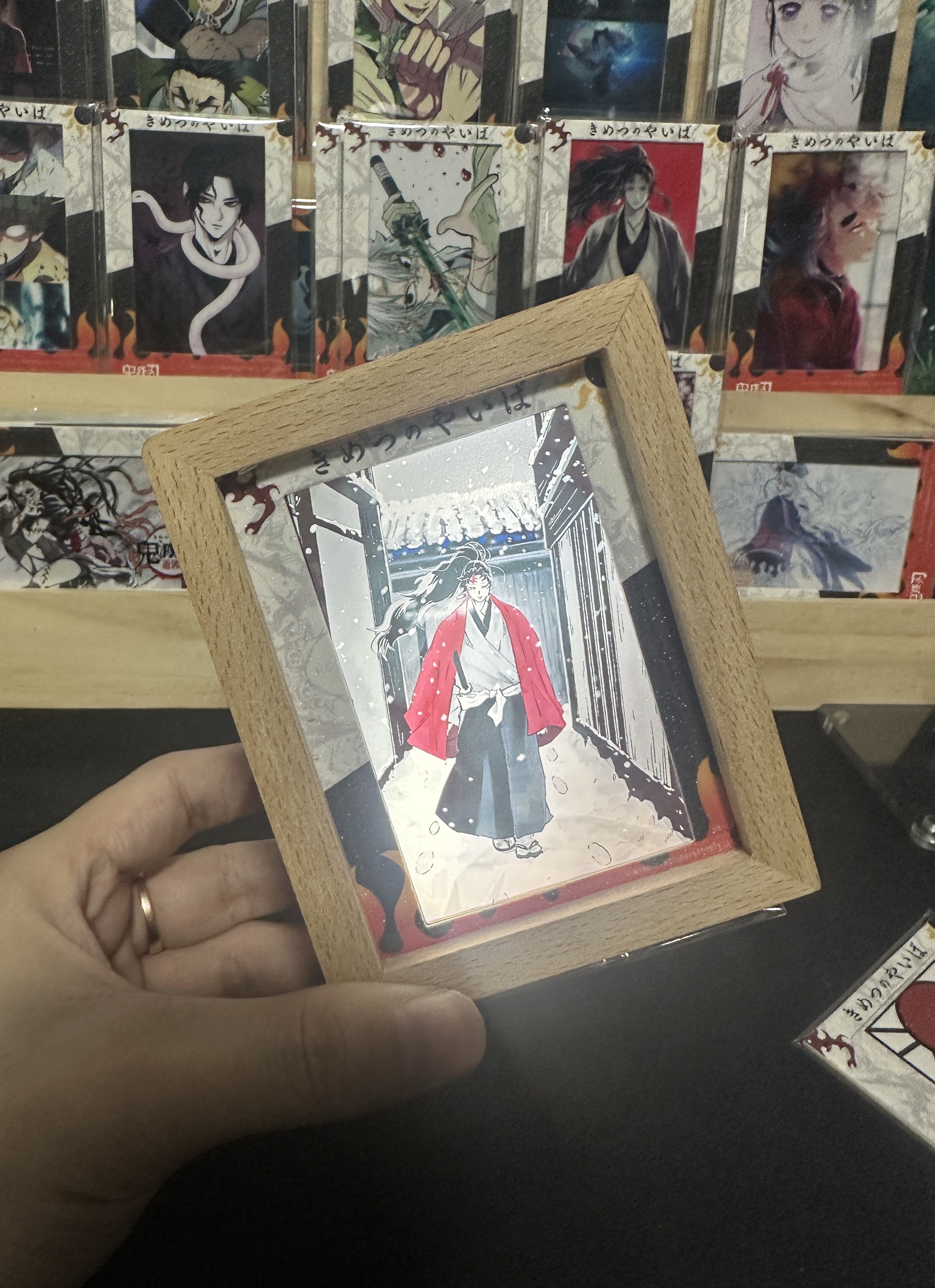 鬼灭之刃光影卡/二创动漫周边/大尺寸反转胶片/亚克力磁吸冰箱贴