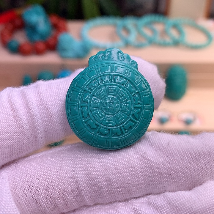 绿松石把挂牌未镶嵌