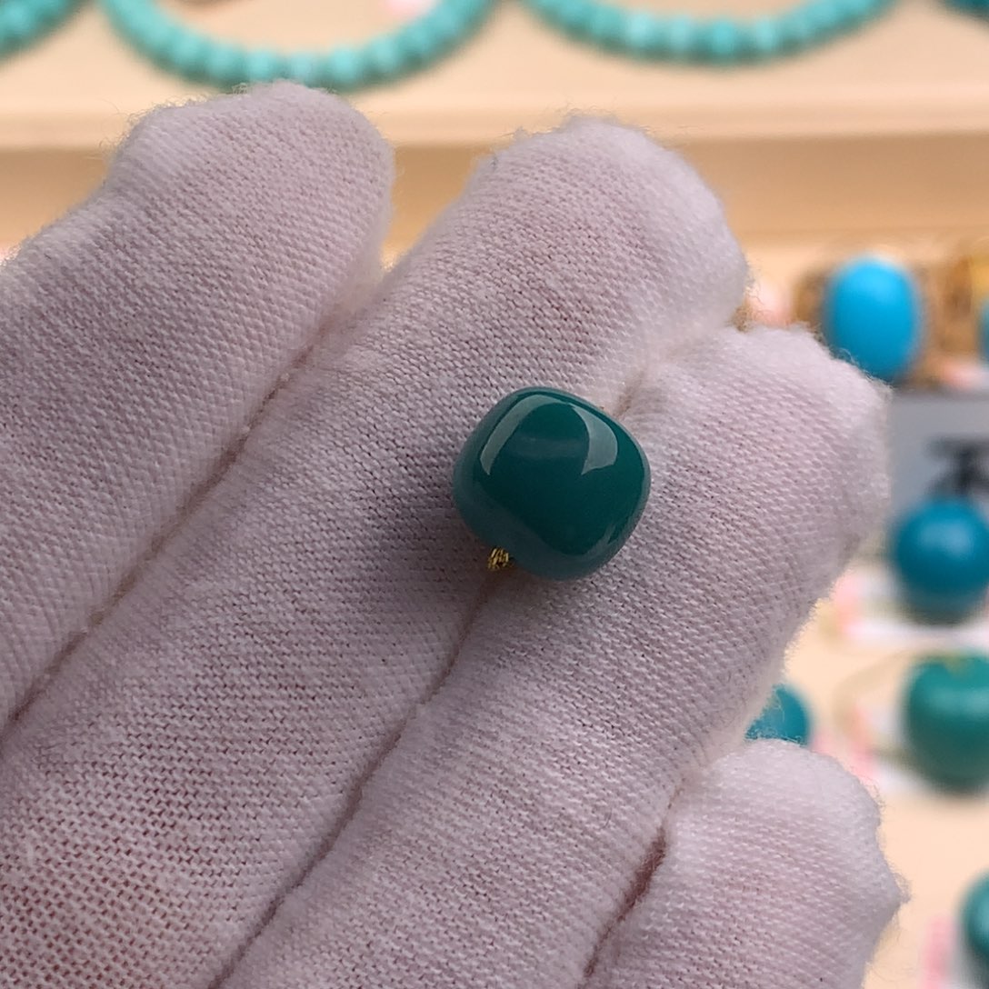 绿松石珠宝奇石未镶嵌9.7×8.7