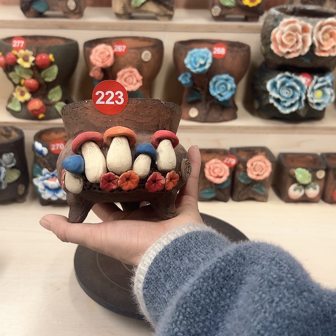 紫砂花盆223号内口8.5外高11