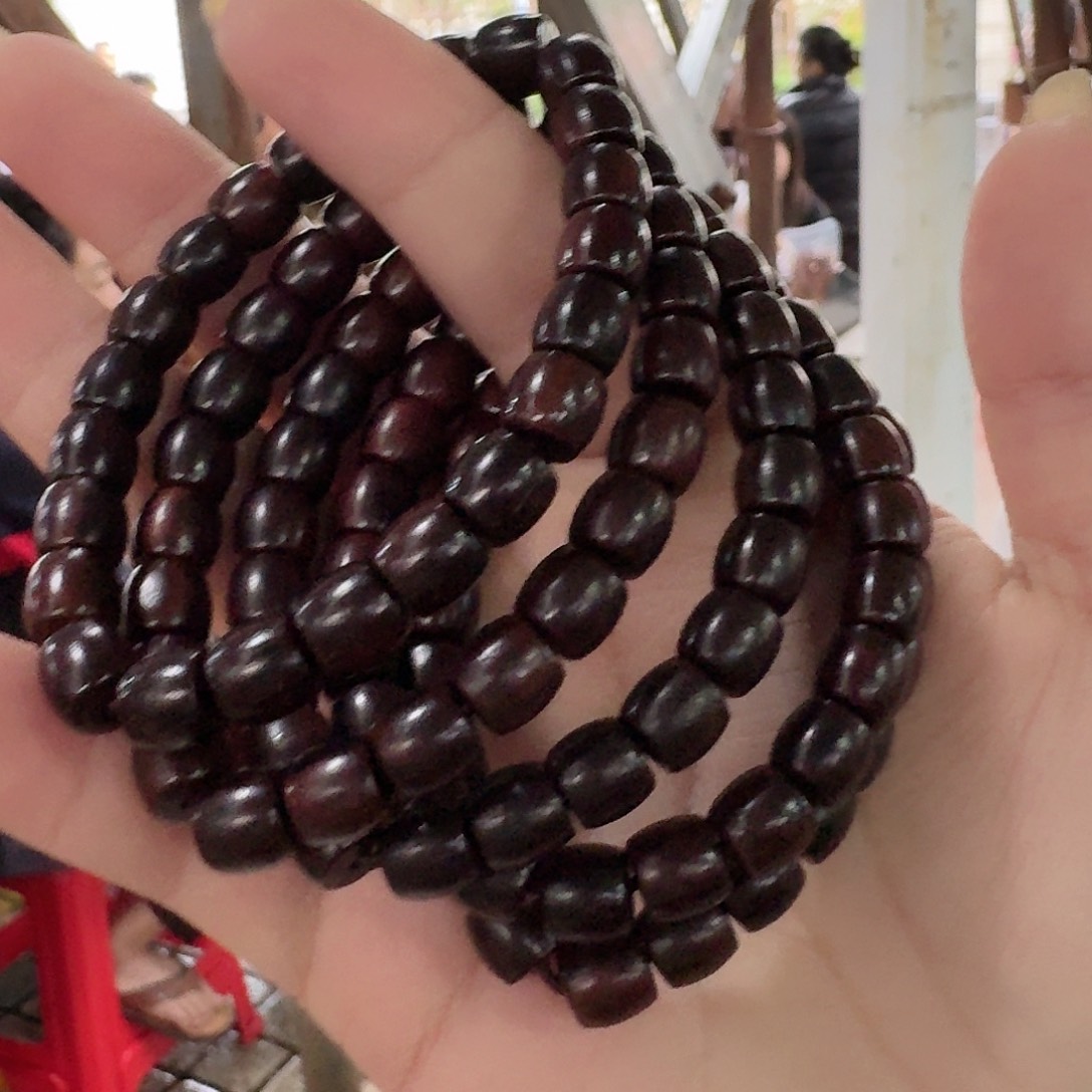 黄花梨/降香黄檀手串/手链海南黄花梨8直切紫油梨多样性发