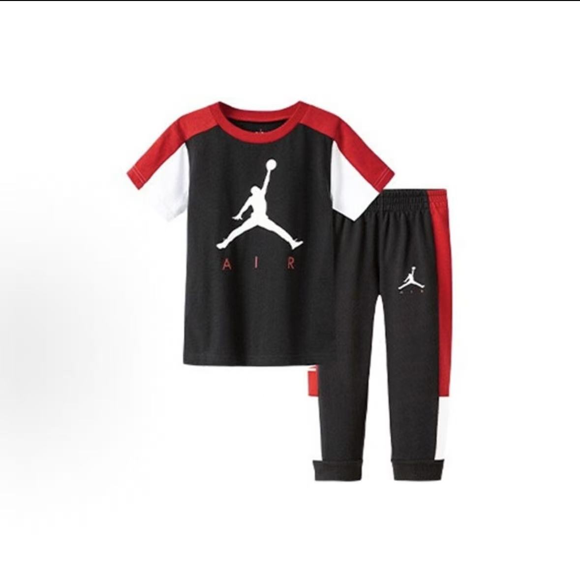 AIR JORDAN全明星球衣 短袖针织休闲裤运动套装 正黑色DJ3389-010