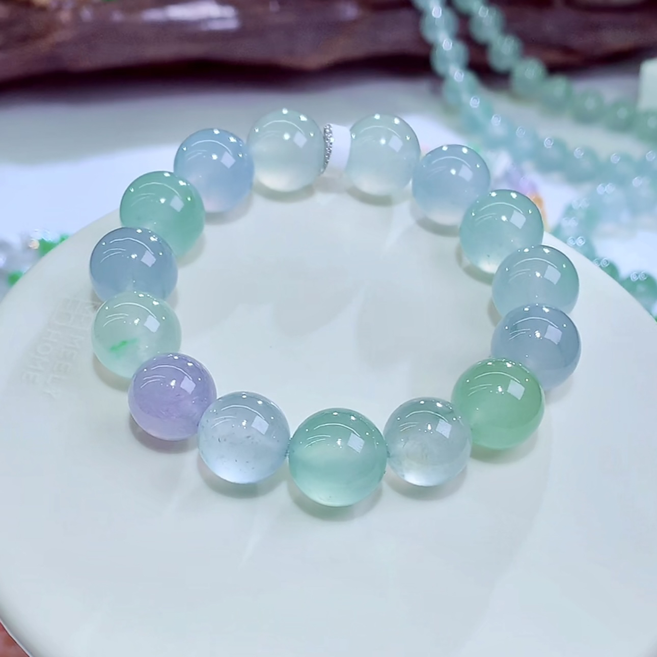 马卡龙多宝手串淡彩梦幻色尺寸卡13mm