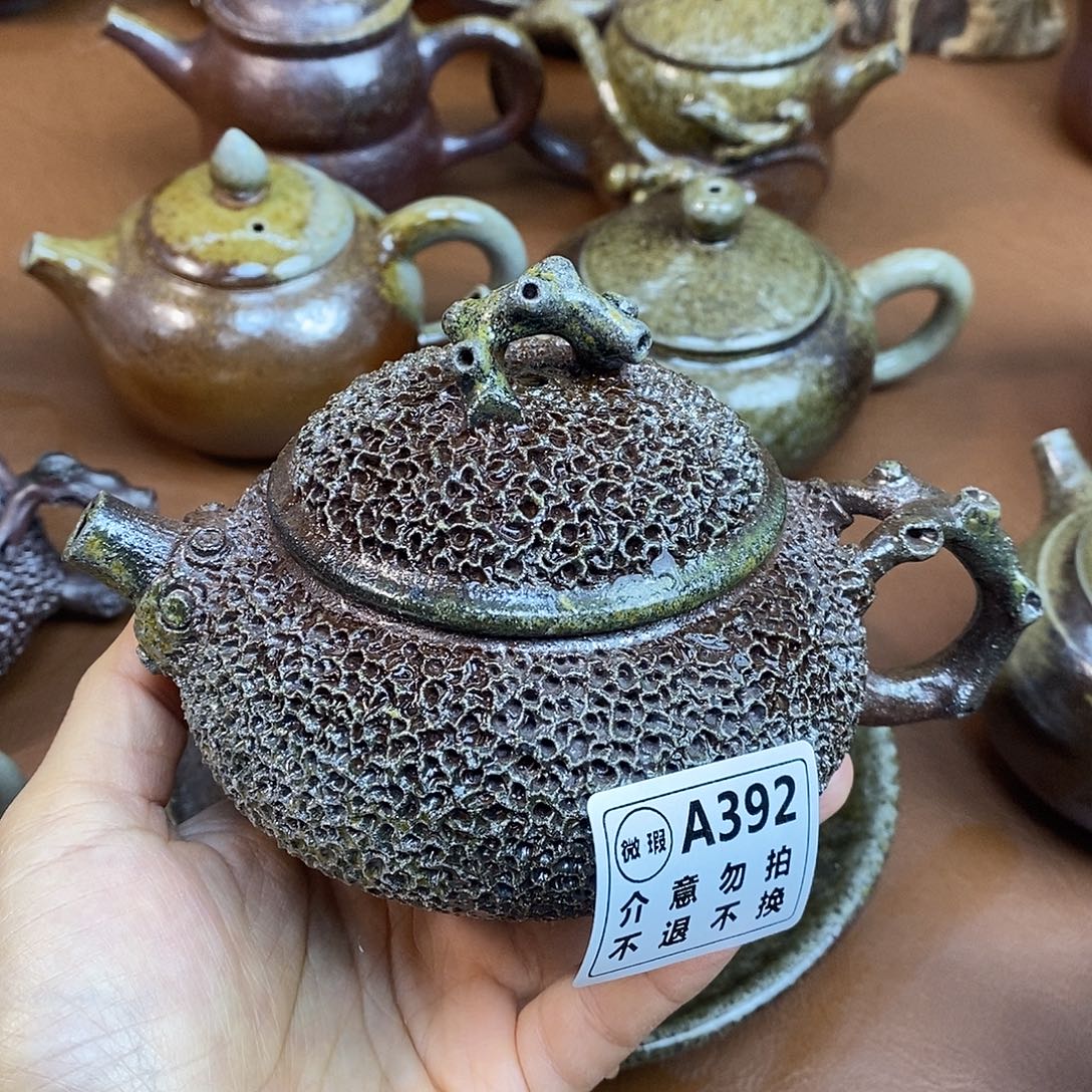 壶柴烧粗陶冰烟壶250