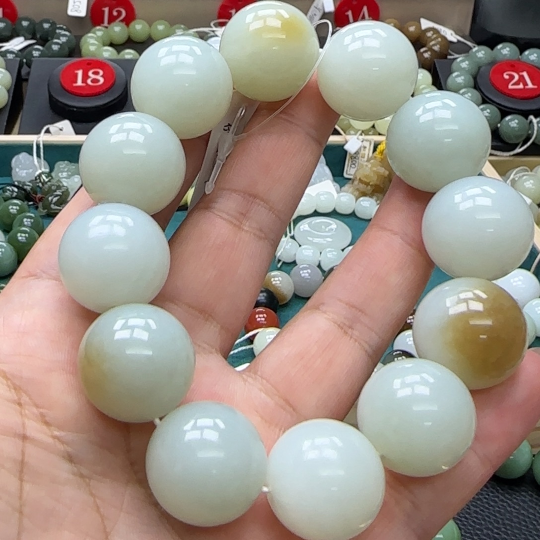 和田玉未镶嵌手链20